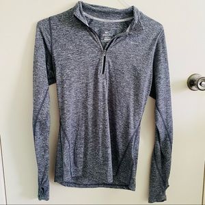 Gray Nike Dri-Fit Quarter Zip Jacket